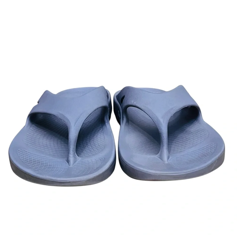 Oofos Ooriginal Sandals Blue & Gray Flip Flops Men’s Sz 12